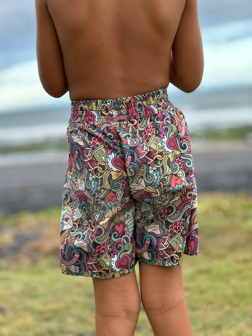 Boardies in Doodle print
